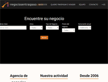 Tablet Screenshot of negociosentraspaso.com